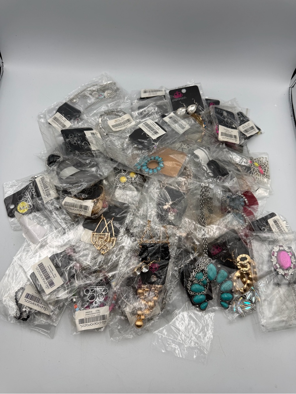 Paparazzi Jewelry Lot 50 Pieces NEW Mixed Bulk Earrings Necklaces Bracelets